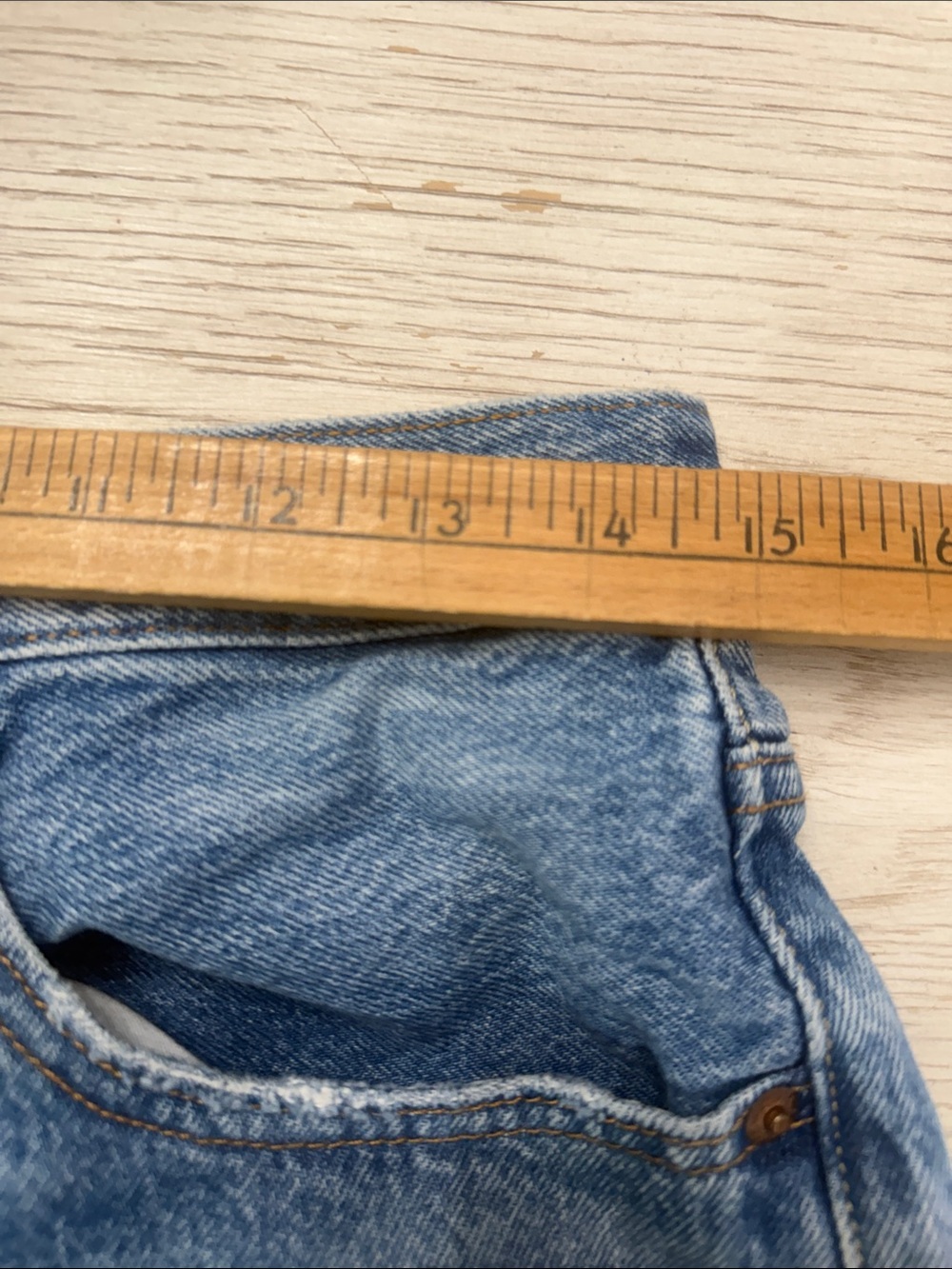Levi's Premium 501 Denim Cut-Off‎ Short 100% Cotton Button Fly Size 28 - Picture 7 of 10
